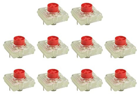 RGB Key Switches Red Cherry MX Switch Keyswitch Low Profile for Touch Mechanical Keyboard Extra Thin and Lightweight (10 PCS) Low Profile Switches Mechanical Keyboard