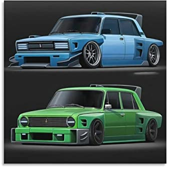 Auto-Poster Lada 1600r Leinwand-Kunstposter und Wandkunst, Bilderdruck, modernes Familien-Schlafzimmer, Dekor-Poster, 30 x 30 cm