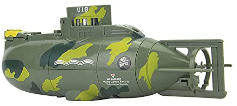 U Boot Spielzeug, 6 Kanal Mini RC U Boot Spielzeug, Ferngesteuertes Boot Wasserdichtes Tauchspielzeug für über 8 Jahre alt Jungen und Mädchen (Grün)