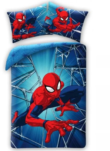 Marvel Spiderman Kinder Bettwäsche Set Spinne Wendebettwäsche 100x140cm