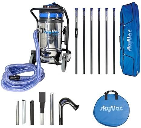 SkyVac Industrial 85 With Elite High Reach Poles - For Exterior Cleaning. 6 Pole Package. Heights Up To 9M / 30FT. 240V.