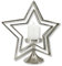 Metall Kerzenhalter 3D-Stern Silber 36cm Kerzenständer Stumpen-Kerzen Teelicht Gross Tisch Deko
