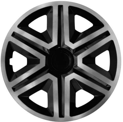 Ohmtronixx Action Radkappen 15 Zoll 4er Set,schwarz/Graphit, Radzierblenden aus ABS Kunststoff