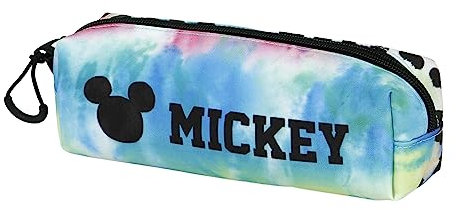Disney Mickey Mouse Tie-Estuche Portatodo Cuadrado FAN 2.0, Azul, 21 x 8 cm