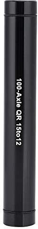 Akozon Thru Axle Hub Adapter, Bicycle Bike 15mm to 12mm Quick Wheel Release Skewer Fork Mount Rack Silver for (Black)