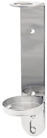 380ml Wall Mounted Single Chrome Silver dispenser bracket Ideal for Prija and Geneva Guild Bottles