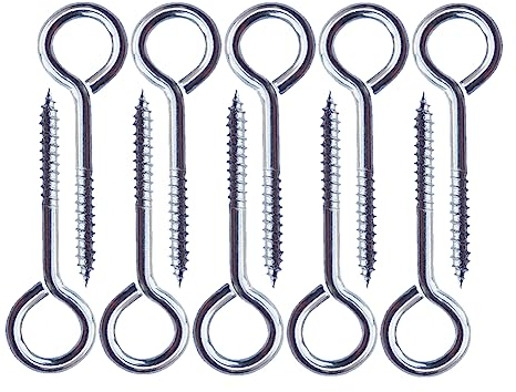 Eyenets 10Pcs M5 x 65mm Vine Eye Bolts - 304 Stainless Steel Eye Screws for DIY Crafts & Hanging Wooden Frames