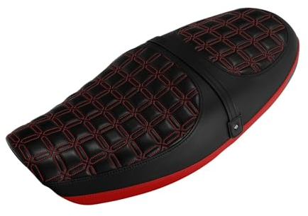 KANGYEBAIHUODIAN Fahrer-Beifahrersitz passend for Kawasaki Z900RS Z900 RS 2018–2023 Motorrad (Color : Red B)