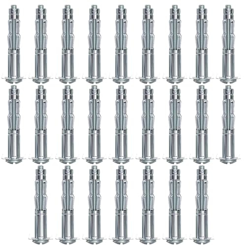 25 Stück M4 × 60 Heavy Duty Hohlwanddübel Metallbefestigungen Dübel Dehnschraube Bolzen für Trockenbau Sheetrock Wandbefestigungen