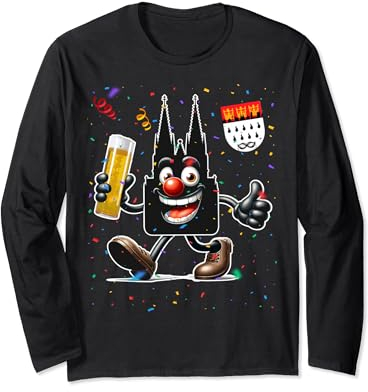 Kölner Dom Kölsch Kölle Alaaf Konfetti Karneval Modeumzug Langarmshirt