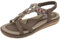 Vunavueya Sandales Mode Femme Tongs Sandales Chaussures Sandale Plate 01 Marron 40
