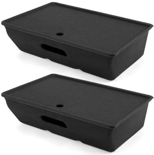 QWORK® 2 Pieces Hidden Under Seat Storage Box - Suitable for Tesla Model Y 2021-2024 - Felt Surface