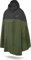 normani Unisex Regenponcho - Wind und Wasserdicht mit Bauchtasche, 3M Refelktoren und seitlichen Eingriffen Farbe Schwarz/Olive Größe S-M