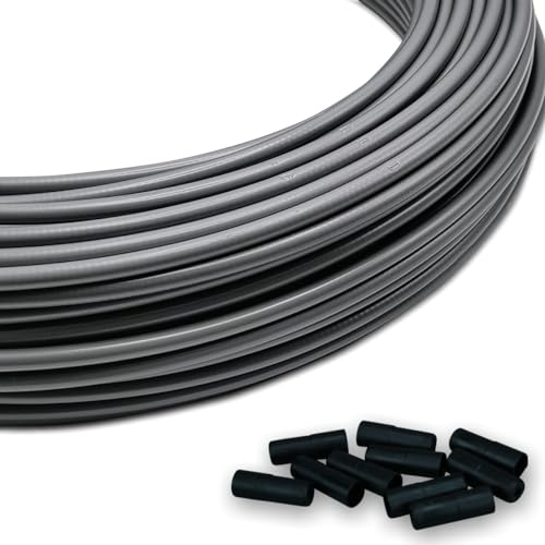 Fahrrad Bremszughülle Schaltzughülle 4 Meter gerollt, farbig bunt 5 mm Bremsaußenhülle Bowdenzug Außenhülle Schaltung Farbauswahl (Silbergrau, Schaltzughülle)