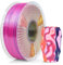 SUNLU Silk PLA Plus 3D-Druckerfilament, dreifarbig glänzendes PLA+-Filament 1.75 mm, Seidentexturen, 360° enthüllt vielfältige Farben, Maßgenauigkeit +/- 0.02 mm, 1kg Spule (2,2 lbs), Rot Gelb Blau