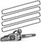 Lot de 4 chaînes de tronçonneuse de 50 cm, 76 maillons d'entraînement Calibre 0,1 cm, pas de 0,8 cm pour tronçonneuse Timberpro 62CC Hyundai et autres tronçonneuses