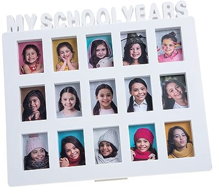 Cabilock Klassenrekord Fotorahmen Collage Bilder Bilderrahmen Ausstellungsrahmen Gerahmte Schultage Fotorahmen Große Multi Fotorahmen Rahmen College Fotocollage Kunststoff Weiß