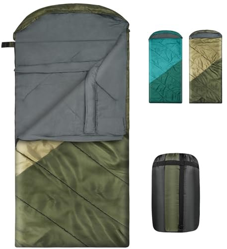 Mcota Schlafsack für Erwachsene, XL Leichter wasserdichter Schlafsack für Kinder Teens Erwachsene Camping Rucksack Wandern, warmes und kaltes Wetter Schlafsack für große Person