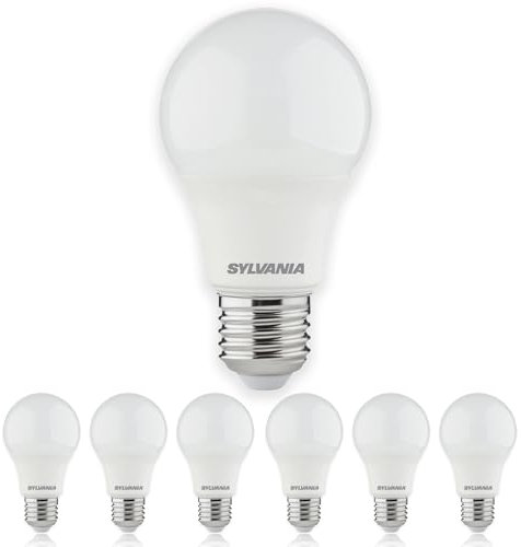 SYLVANIA LED Lampe E27 9W = 75W, 1055 Lumen, Warmweiß 2700K, Nicht Dimmbar, LED Glühbirne E27 Energiesparend – 6er Pack