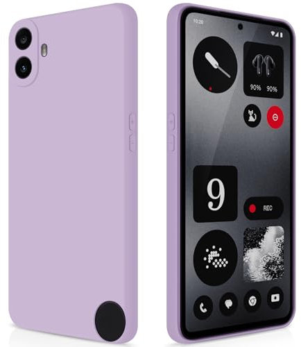 GiiYoon Case Compatible with Nothing CMF Phone 1, Silky-Soft Touch Full-Body Protective Phone Silicone Case, Shockproof Cover with Microfiber Lining, Purple