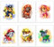 Gwency Design Paw Patrol Dekorationsposter, 6 Stück (20,3 x 25,4 cm) – Paw Patrol Wandkunst-Dekor – Kinderzimmer, Badezimmer, Spielzimmer Dekor (ungerahmt)