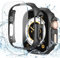 Misxi 2 Piezas Funda para Apple Watch Ultra 2 / Ultra 49mm, Bumper de PC Duro + Protector Pantalla de Vidrio Templado [con Herramienta de Alineación], Funda Antirayaduras, Negro Mate