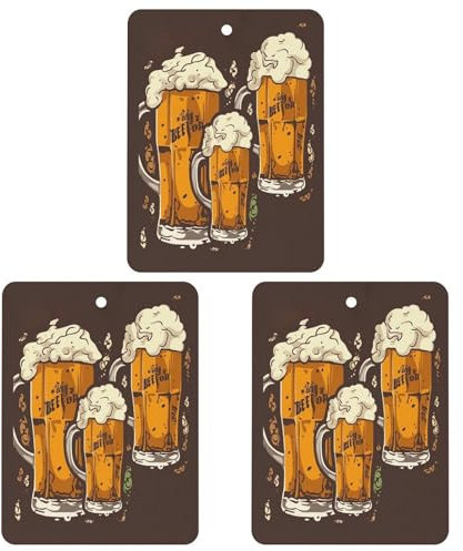 Auto-Lufterfrischer, 3 Stück, hängende Lufterfrischer, Bierdruck, Rückspiegel, Aromatherapie-Tabletten, Innenraum, Badezimmer, Schlafzimmer, Dekoration, Lavendelduft