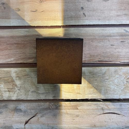 ONLUX WIR MACHEN LICHT Rostige Außenwandleuchte – Vintage Wandlampe mit Echtrost-Finish, IP44, G9-Fassung, wetterfeste Außenlampe für Garten, Terrasse, Eingangsbereich & Fassade #102