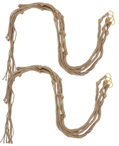 Toddmomy 6pcs Macrame Plant Hangers for Indoor and Outdoor Use Durable Jute Hanging Planter Nets Classic Retro Design for Modern and Traditional Decor