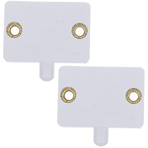 iplusmile Interrupteur de Porte Automatique Blanc Bouton Lot de 2 pour Éclairage de Placard Facile à Installer Éclairage Tactile Cuisine et Garde-Manger