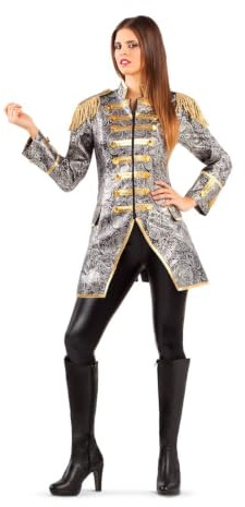 My Other Me Damenjacke für Erwachsene, Silber und Gold, Zirkus, Größe S. Verleiht Ihrem Party-Look einen Hauch von Show und Eleganz