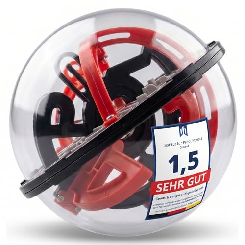 3D Kugellabyrinth - Kugelspiel Magic Maze Kugel-Labyrinth Puzzle Ball Geschicklichkeitsspiel - 11,5 cm (Junior)