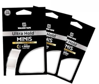 Scruffy Hair Co. Walker's Ultra Hold Minis Adhesive Tape Strips 72 Tabs (3 Pack)