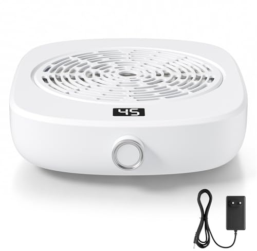 Aspirador de uñas eléctrico de 4500 rpm con velocidad ajustable y pantalla LED, aspirador de polvo eléctrico para uñas acrílicas y salones de uñas