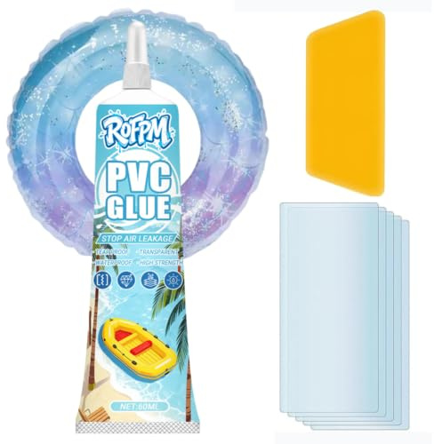 Pool Reparaturset Unterwasser mit Flicken, Transparent, Langlebig Flickzeug Luftmatratze, Wasserdicht, PVC Kleber, für Schlauchboot, Poolfolie, Schwimmringe, Hüpfburgen, Whirlpools, Kajaks (1PC)