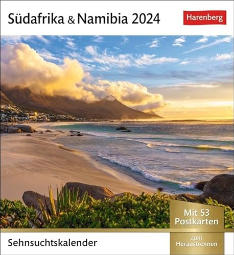 Südafrika Sehnsuchtskalender 2024. Wochen-Kalender zum Aufstellen für Urlaubsfeeling zu Hause. Postkarten-Fotokalender für den Schreibtisch. Auch zum ... Postkarten (Sehnsuchtskalender von Harenberg)