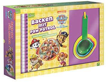 Backen mit PAW Patrol: Back-Set für Kinder mit Rezeptbuch und 5 Messbechern für Kinder ab 5 Jahren