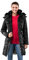 Vincenzo Boretti Damen Winter-Jacke dick warm gefüttert Parka kuschelig sportlich elegant Winter-Mantel knie-lang für Outdoor Business Steh-Kragen Kapuze Kunstfell herausnehmbar schwarz S