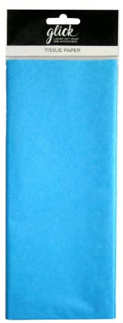 Glick 4 Bögen türkisfarbenes Seidenpapier, jedes Blatt misst geöffnet 750 mm x 500 mm, Seidenpapier türkis für Geschenkverpackungen und andere Kunst- und Bastelarbeiten