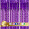 3 Stück Lila Metallic Lametta Vorhänge,Tinsel Folie Vorhang Folienfransen Vorhang für Hochzeit Verlobung Brautdusche Geburtstag Bachelorette Party Bühnendekor …