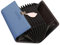 Porte Carte de Crédit Femmes SAMKING Cuir Véritable RFID Porte-Cartes de Visite Portefeuille Porte Monnaie Fermeture éclair (Bleu foncé)