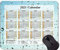 Kalender für 2021 Jahre Mauspad, Regentropfen auf Glasmousepads