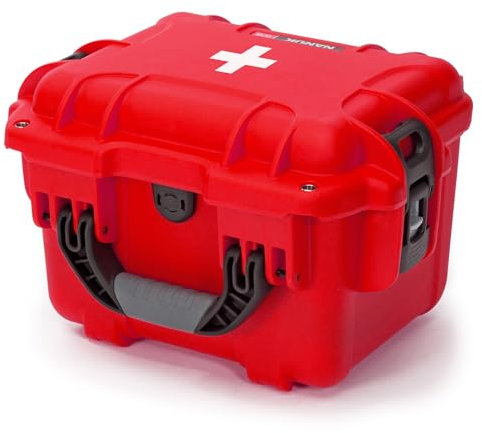 Nanuk 908 Erste-Hilfe-Überlebensausrüstung, wasserdicht, staub- und stoßfest, Erste-Hilfe-Koffer, Rot