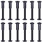 Swpeet Juego de 25 tuercas hexagonales de acero al carbono M6 x 50 mm, color negro, con 1 llave Allen, poste de tornillo para muebles, hebilla de cinturón de cuero