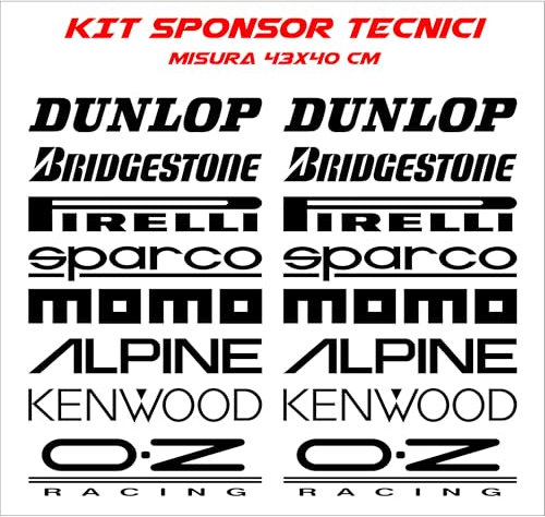 Aufkleber Car Kit sponsert technisches Tuning Universal MATT Black für alle Autos