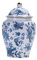 Baoblaze Keramik-Teedose, mit Deckel, blau-weißes Porzellan, Moderne Chinoiserie-Ornamente, Porzellandosen, Behälter für die dekorative Aufbewahrung auf der, Stil B