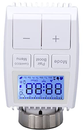 Smartes Heizkörperthermostat, WLAN Thermostat, spart 30% Heizkosten, APP-Steuerung, Sprachsteuerung, 5 Modi optional, kompatibel mit Home