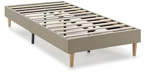 HOMN LIVING Sommier tapissier Aura 90x190 cm Beige, Hauteur 30 cm