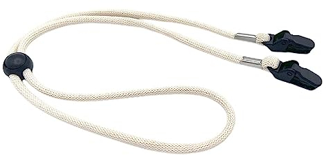 Perfeclan Hutband-Clips für Wind, Hut-Halteclip, Hutschnur mit Kordelschlössern, Flexible Kappe, Anti-Verlust-Band zum Laufen, Radfahren, Golfen, Wandern, Beige