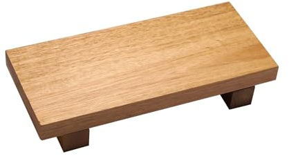 Milageto Soporte de Pedestal de Madera, Bandeja con Patas, Soporte para jarrón, Bandeja de jabón rústica, Elevador de Madera para Fregadero, mostrador de